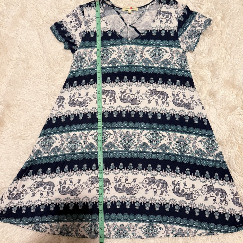 Bohemian Elephant Print Dress - Picture 11 of 12